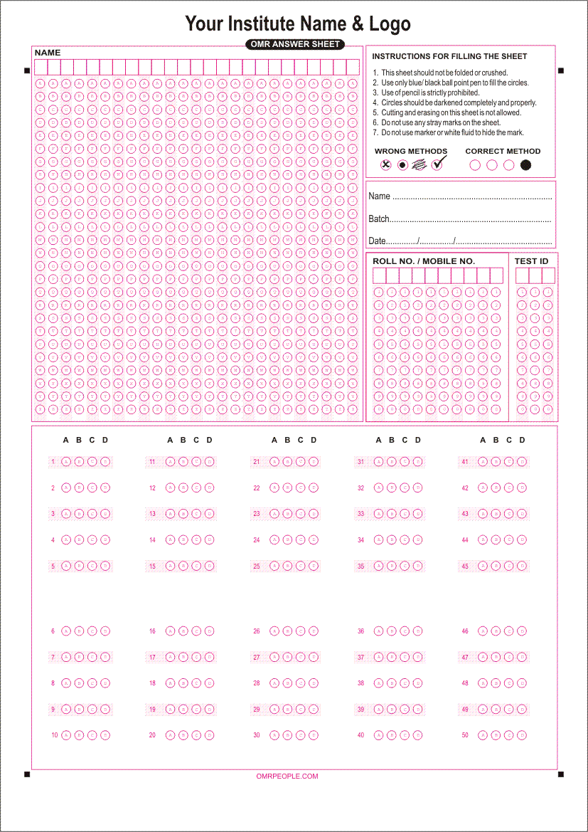 OMR Sheet Checker Software OMR Scanner OMR Software